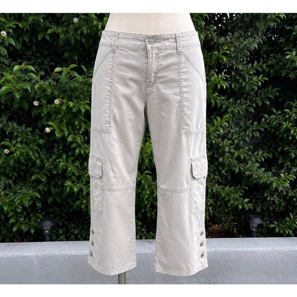 Sanctuary Cargo Capri Pants Size 27 Beige Utility Cropped Pants Tan Y2K